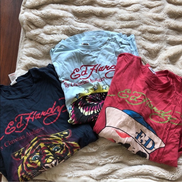 Ed Hardy Shirt Trio - Picture 1 of 4